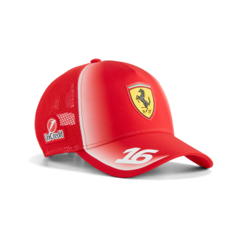 Ferrari čiapka baseballová šiltovka Charles Leclerc #16 Trucker red F1Team 2026