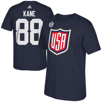 Tričko # 88 Patrick Kane Team USA Player Svetový pohár 2016