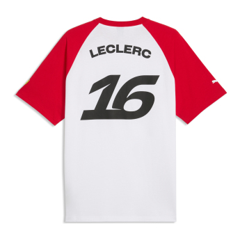 Ferrari pánske tričko Charles Leclerc #16 Graphic white F1 Team 2026