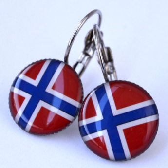 Hokejové reprezentácie náušnice Flag Norway