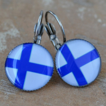 Hokejové reprezentácie náušnice Flag Finland