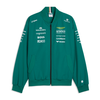 Aston Martin pánska bunda Bomber green official Teamline Replica F1 Team 2026