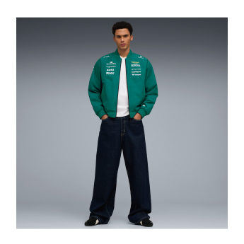 Aston Martin pánska bunda Bomber green official Teamline Replica F1 Team 2026