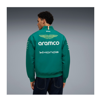 Aston Martin pánska bunda Bomber green official Teamline Replica F1 Team 2026