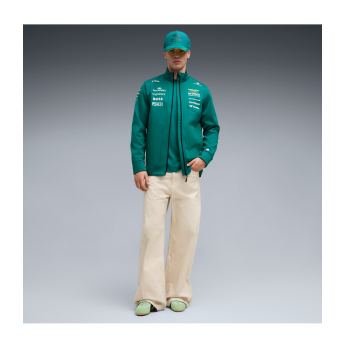 Aston Martin pánska bunda softshell green official Teamline Replica F1 Team 2026