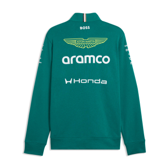 Aston Martin pánska mikina Half Zip green official Teamline Replica F1 Team 2026
