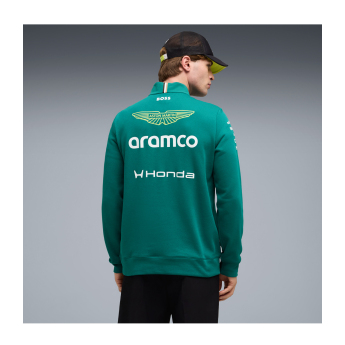Aston Martin pánska mikina Half Zip green official Teamline Replica F1 Team 2026