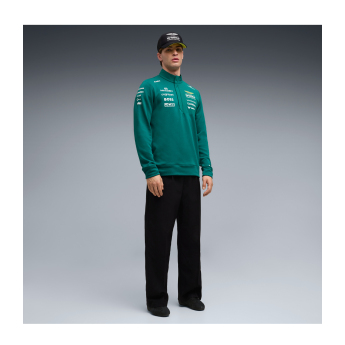 Aston Martin pánska mikina Half Zip green official Teamline Replica F1 Team 2026