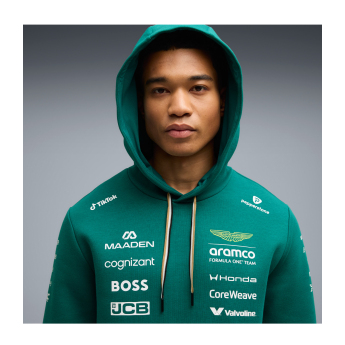 Aston Martin pánska mikina s kapucňou green official Teamline Replica F1 Team 2026