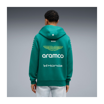 Aston Martin pánska mikina s kapucňou green official Teamline Replica F1 Team 2026