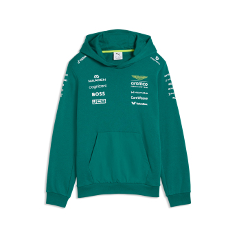 Aston Martin detská mikina s kapucňou green official Teamline Replica F1 Team 2026