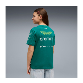 Aston Martin detské tričko green official Teamline Replica F1 Team 2026