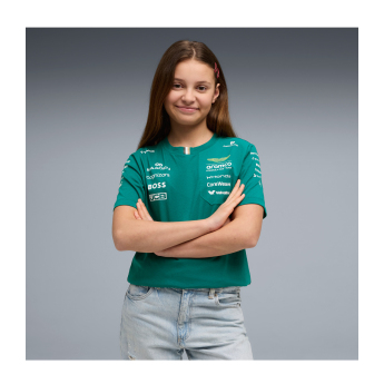 Aston Martin detské tričko green official Teamline Replica F1 Team 2026