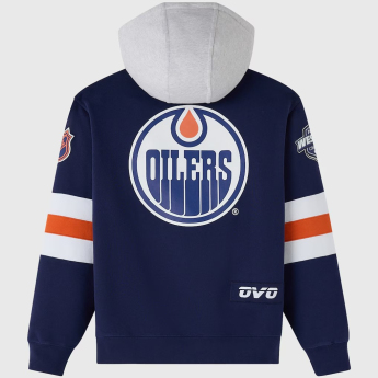 Edmonton Oilers pánska mikina s kapucňou OVO navy