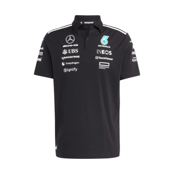 Mercedes AMG Petronas polokošeľa black official Teamline Replica F1 Team 2025