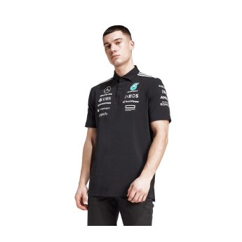 Mercedes AMG Petronas polokošeľa black official Teamline Replica F1 Team 2025