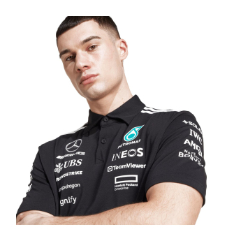 Mercedes AMG Petronas polokošeľa black official Teamline Replica F1 Team 2025