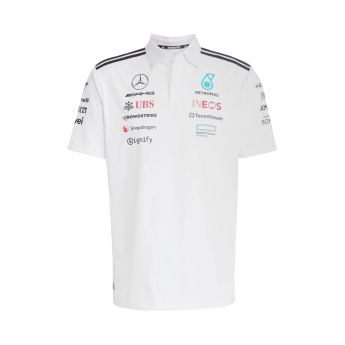 Mercedes AMG Petronas polokošeľa white official Teamline Replica F1 Team 2025