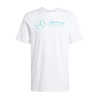 Mercedes AMG Petronas pánske tričko Logo white F1 Team 2025