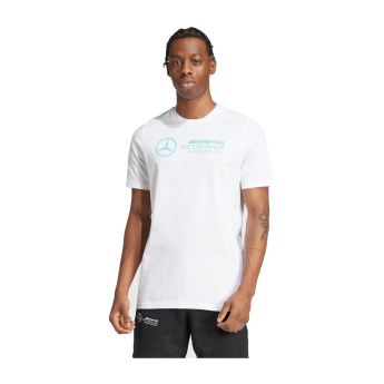 Mercedes AMG Petronas pánske tričko Logo white F1 Team 2025