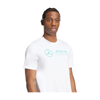 Mercedes AMG Petronas pánske tričko Logo white F1 Team 2025