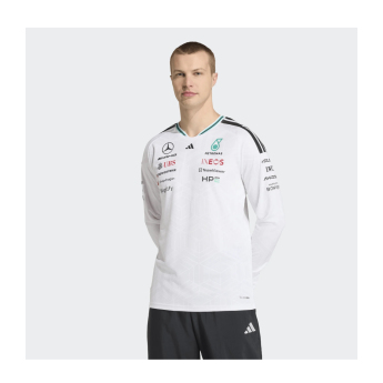 Mercedes AMG Petronas pánske tričko s dlhým rukávom white official Teamline Replica F1 Team 2026
