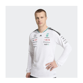 Mercedes AMG Petronas pánske tričko s dlhým rukávom white official Teamline Replica F1 Team 2026