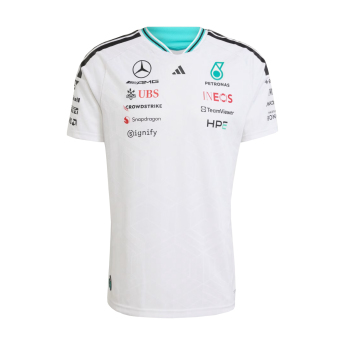 Mercedes AMG Petronas pánske tričko white official Teamline Replica F1 Team 2026