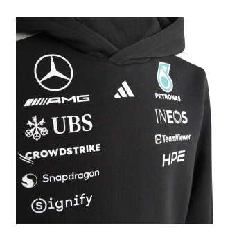 Mercedes AMG Petronas detská mikina s kapucňou black official Teamline Replica F1 Team 2026
