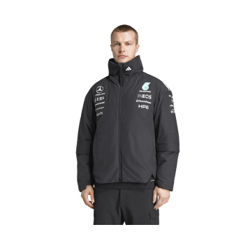 Mercedes AMG Petronas pánska bunda s kapucňou Rain black F1 Team 2026