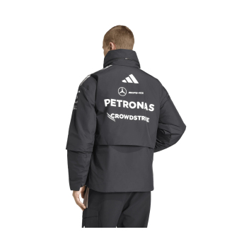 Mercedes AMG Petronas pánska bunda s kapucňou Rain black F1 Team 2026