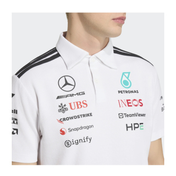 Mercedes AMG Petronas polokošeľa white official Teamline Replica F1 Team 2026