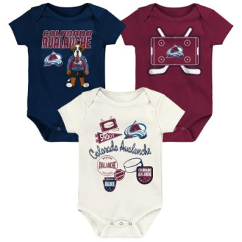 Colorado Avalanche detské body Littlest Player 3Pk Creeper Se