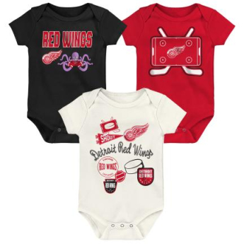 Detroit Red Wings detské body Littlest Player 3Pk Creeper Se