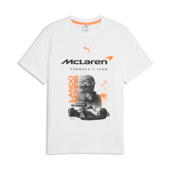 Mclaren Honda pánske tričko Lando Norris white F1 Team 2026