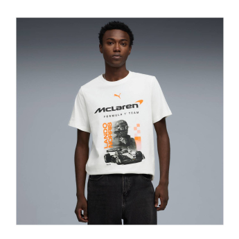 Mclaren Honda pánske tričko Lando Norris white F1 Team 2026
