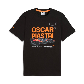 Mclaren Honda pánske tričko Oscar Piastri black F1 Team 2026