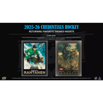 NHL boxy hokejové karty NHL 2025-26 Upper Deck Credentials Hobby Box