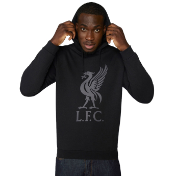 FC Liverpool pánska mikina s kapucňou Liverbird black