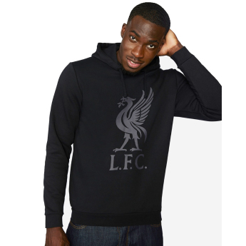 FC Liverpool pánska mikina s kapucňou Liverbird black