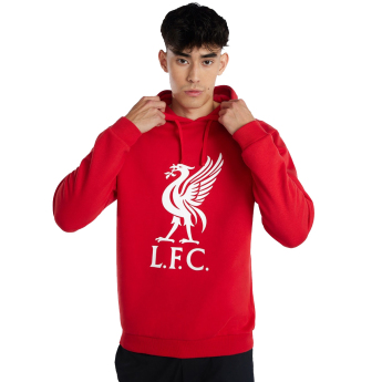 FC Liverpool pánska mikina s kapucňou Liverbird red
