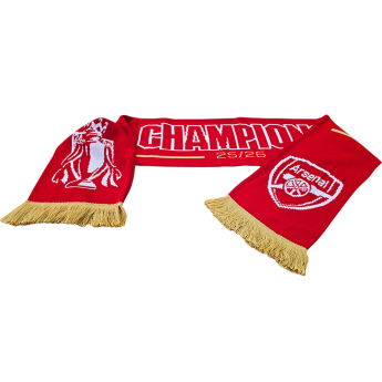 FC Arsenal zimný šál Gold Premier League Champions 25/26