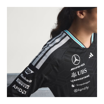 Mercedes AMG Petronas pánske tričko s dlhým rukávom black official Teamline Replica F1 Team 2026
