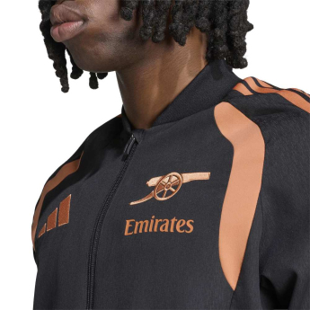 FC Arsenal pánska bunda s kapucňou tiro presentation black