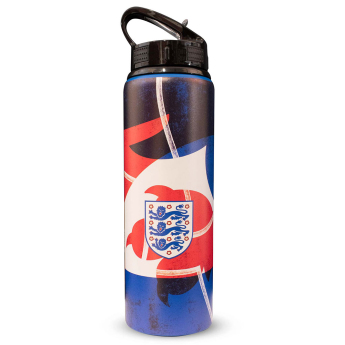 Futbalová reprezentácia fľaša na pitie England Aluminium 3 Lions Drinks Bottle