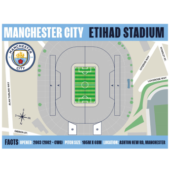 Manchester City narodeninové želanie Pop-Up Birthday Card