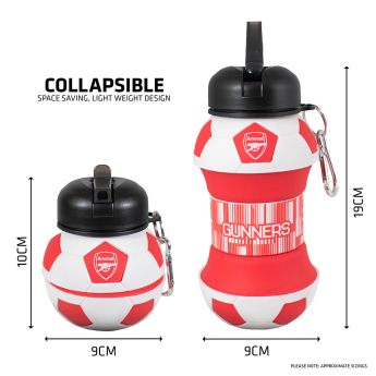 FC Arsenal fľaša na pitie Collapsible Football Drinks Bottle
