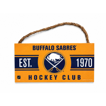 Buffalo Sabres ceduľa na stenu NHL Wood Sign With Rope