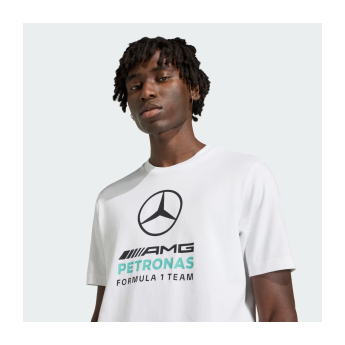 Mercedes AMG Petronas pánske tričko Large Logo white F1 Team 2026