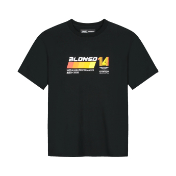 Aston Martin pánske tričko Fernando Alonso Barcelona black F1 Team 2026